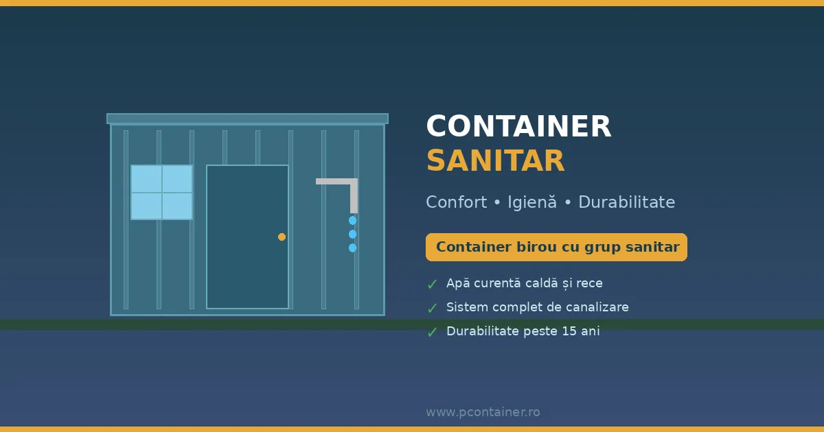 container birou cu grup sanitar
