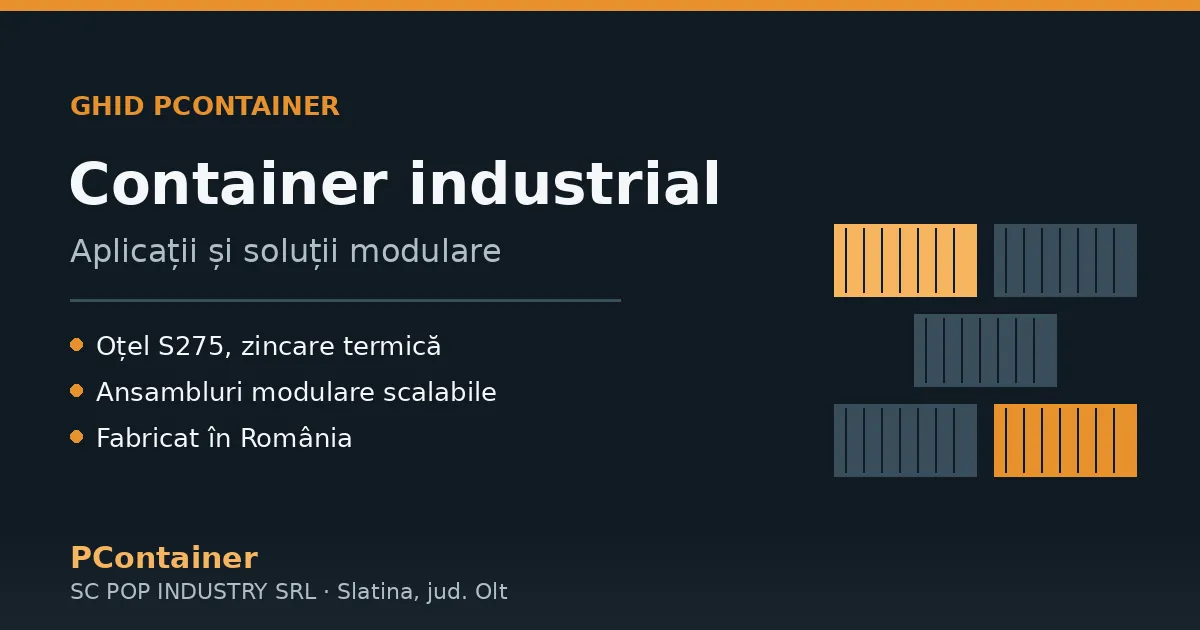 Container industrial modular pentru depozitare și atelier PContainer