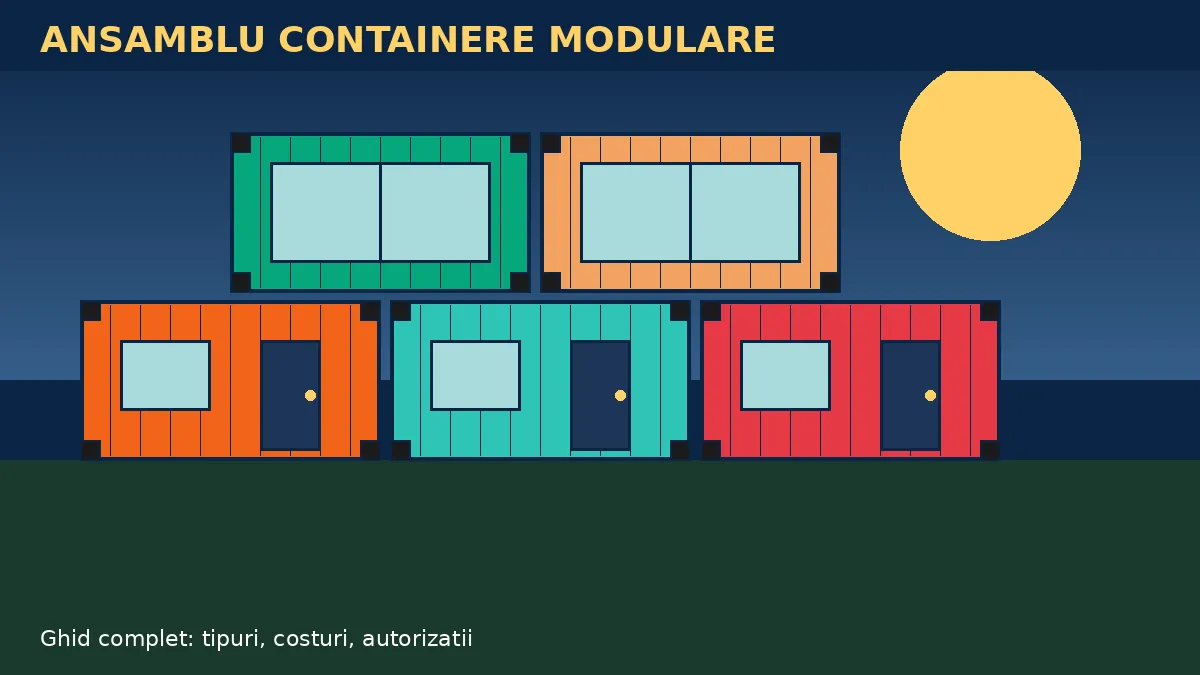 Ansambluri modulare din containere: ghid complet (tipuri, costuri, autorizații)