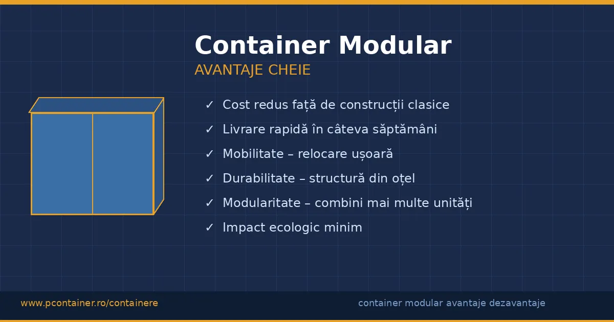 container modular avantaje dezavantaje