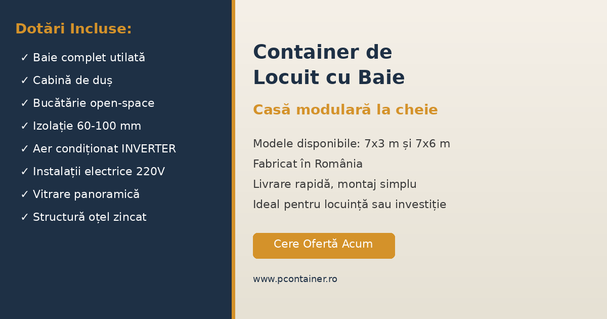 Container de locuit cu baie