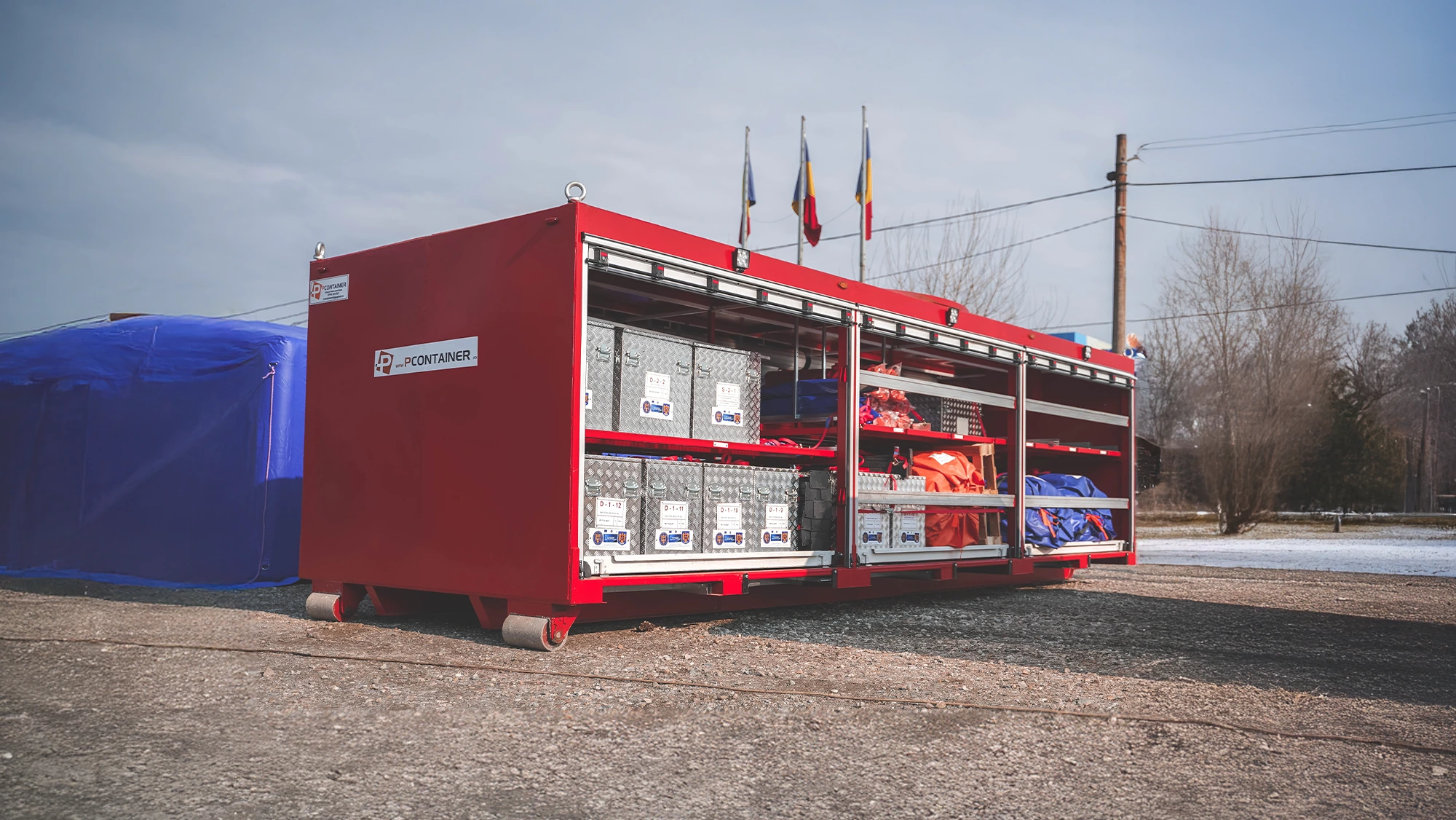 Tabara mobila pentru persoane sinistrate + B.R.A. (Bucatarie rulanta auto)