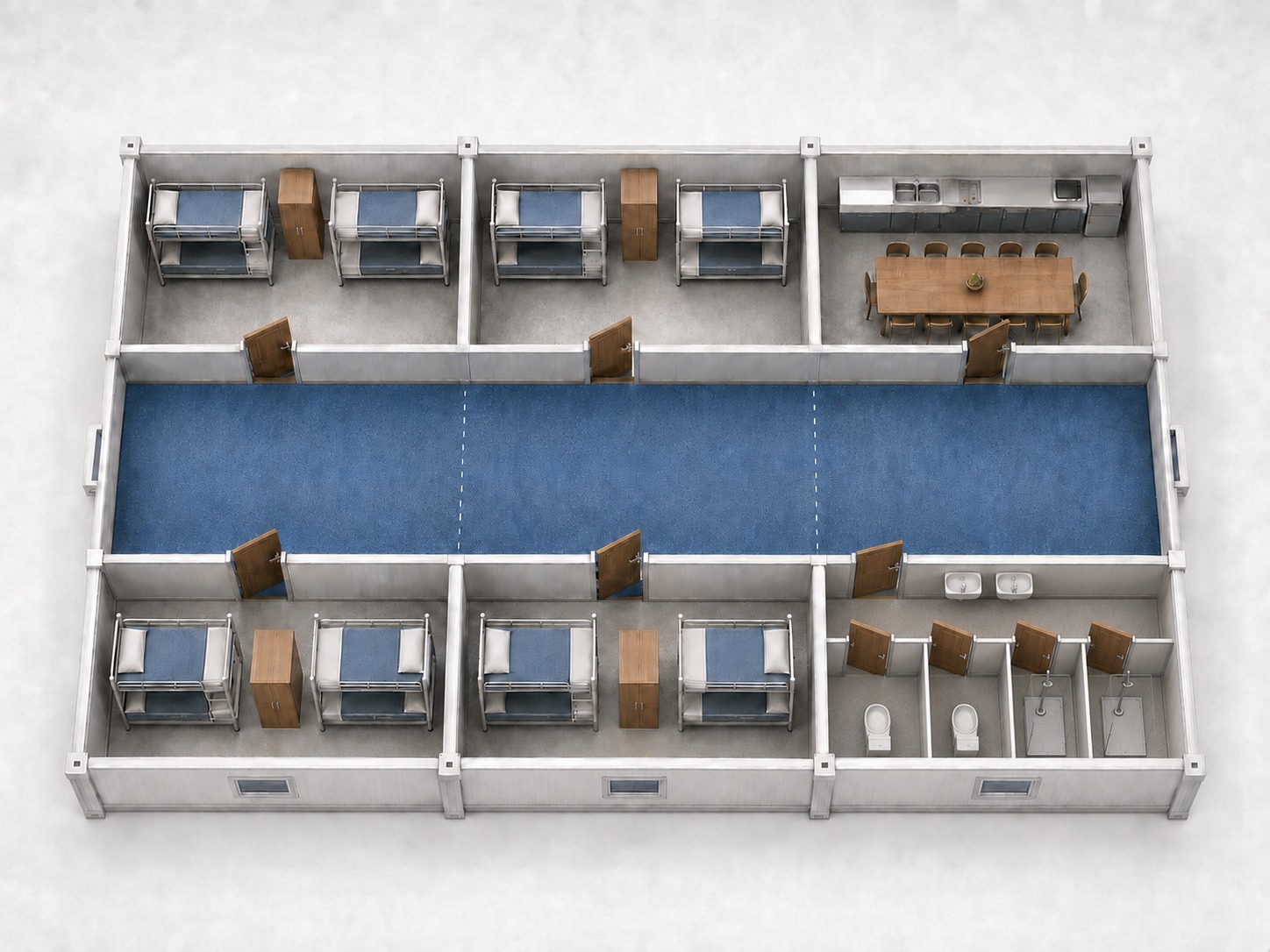 Coridor modular cu module dedicate